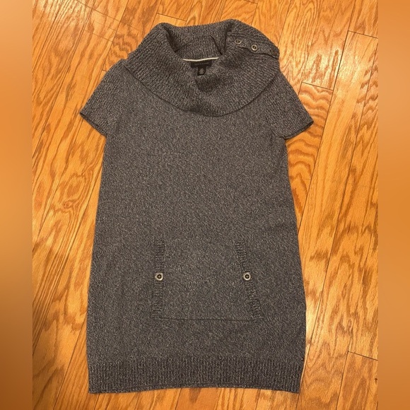 Women's Tommy Hilfiger Small Blue/Grey Cotton Short Sleeve Knee Length Dress - Picture 1 of 8